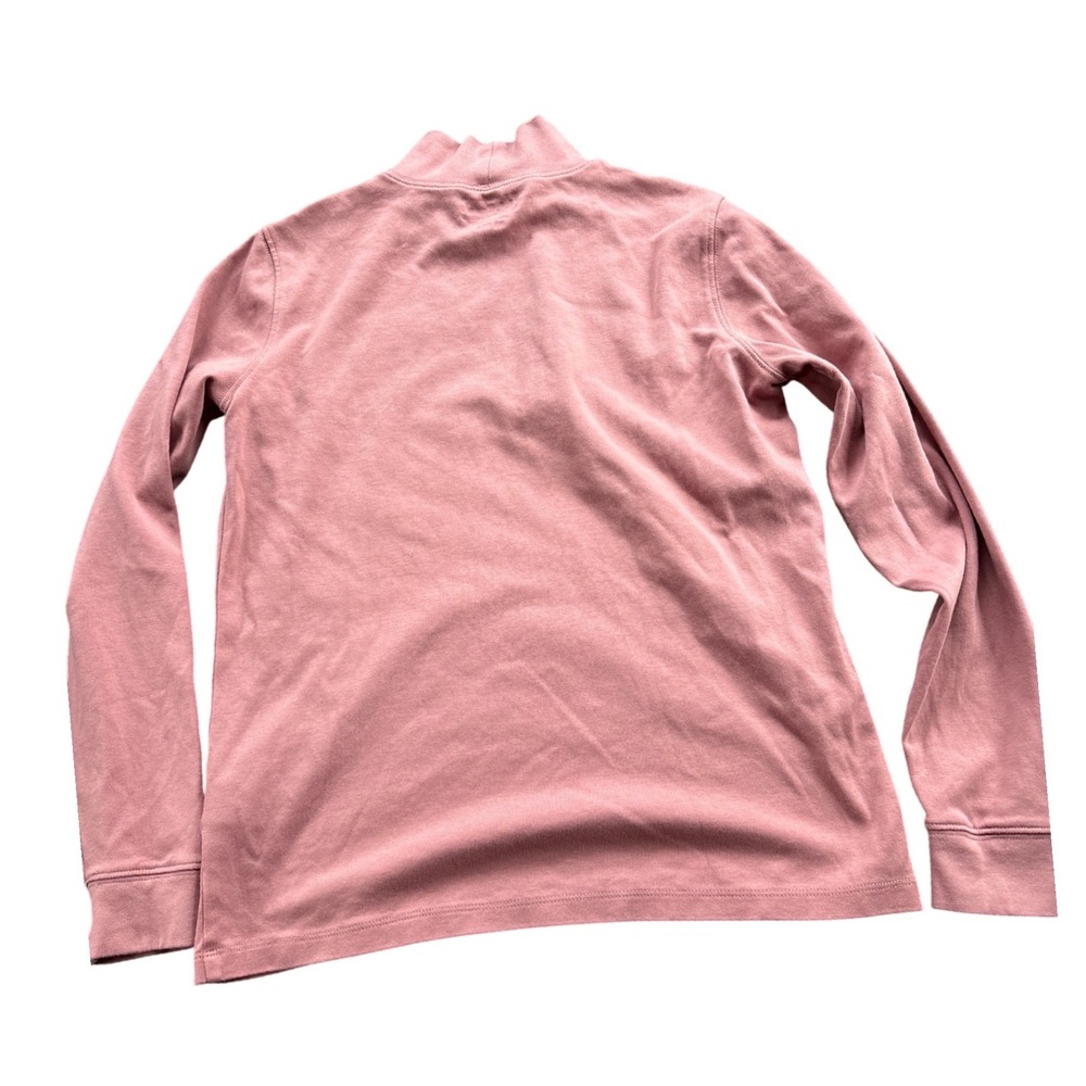 LL Bean Womens XS Pink Mock Neck Long Sleeve 100% Cotton‎ Top 188453 Regular Fit - Picture 2 of 6